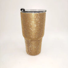 Load image into Gallery viewer, 30oz/850ml Stainless Steel Diamond Covered Vacuum Travel Mug