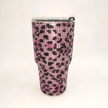 Load image into Gallery viewer, 30oz/850ml Stainless Steel Diamond Covered Vacuum Travel Mug